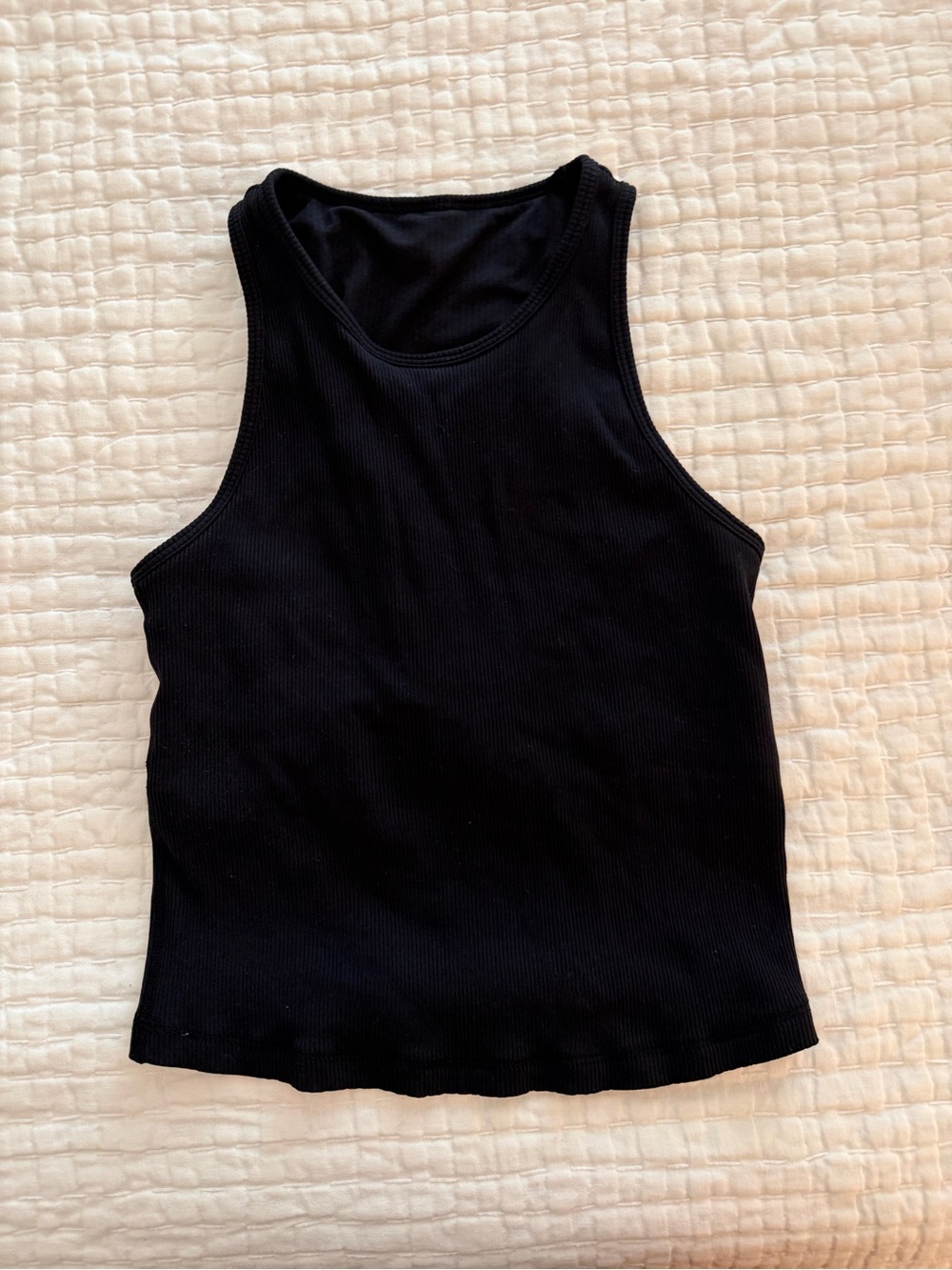 Vuori Black Ribbed Racerback Tank - Picture 2 of 2
